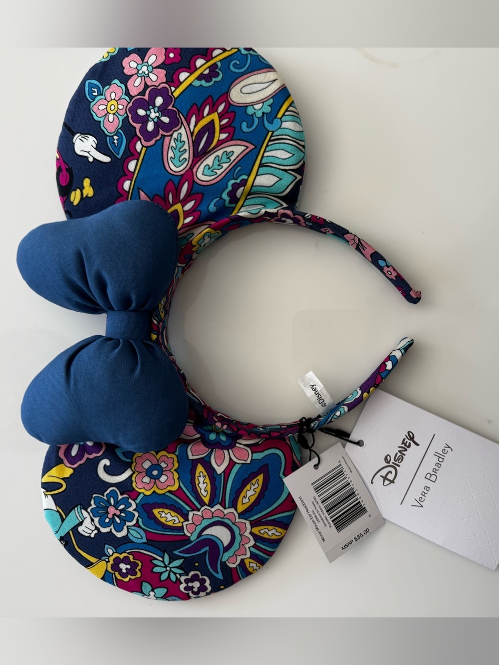 Vera Bradley x Disney Sensational Six Paisley Minnie Mouse Ear Headband NWT